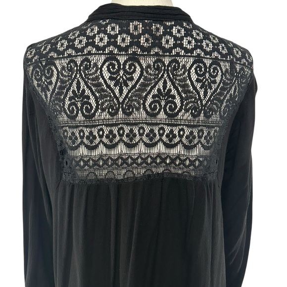 KNOX ROSE / Black Lace Cardigan / Large - Picture 3 of 12